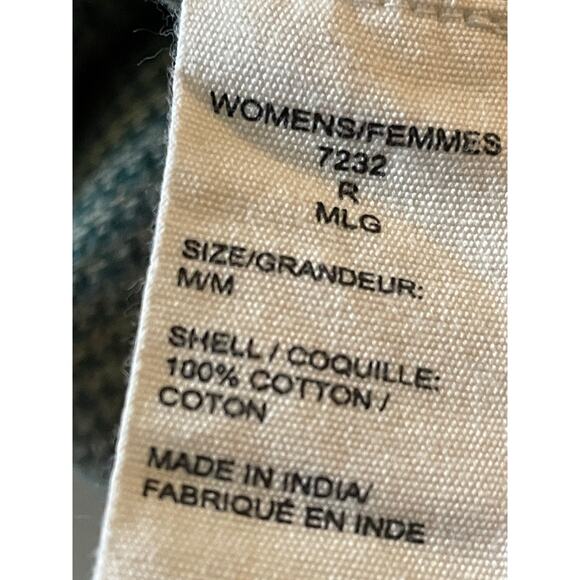 Woolrich Green Beige Half Zip Mile Run Pullover size Medium - Picture 7 of 8